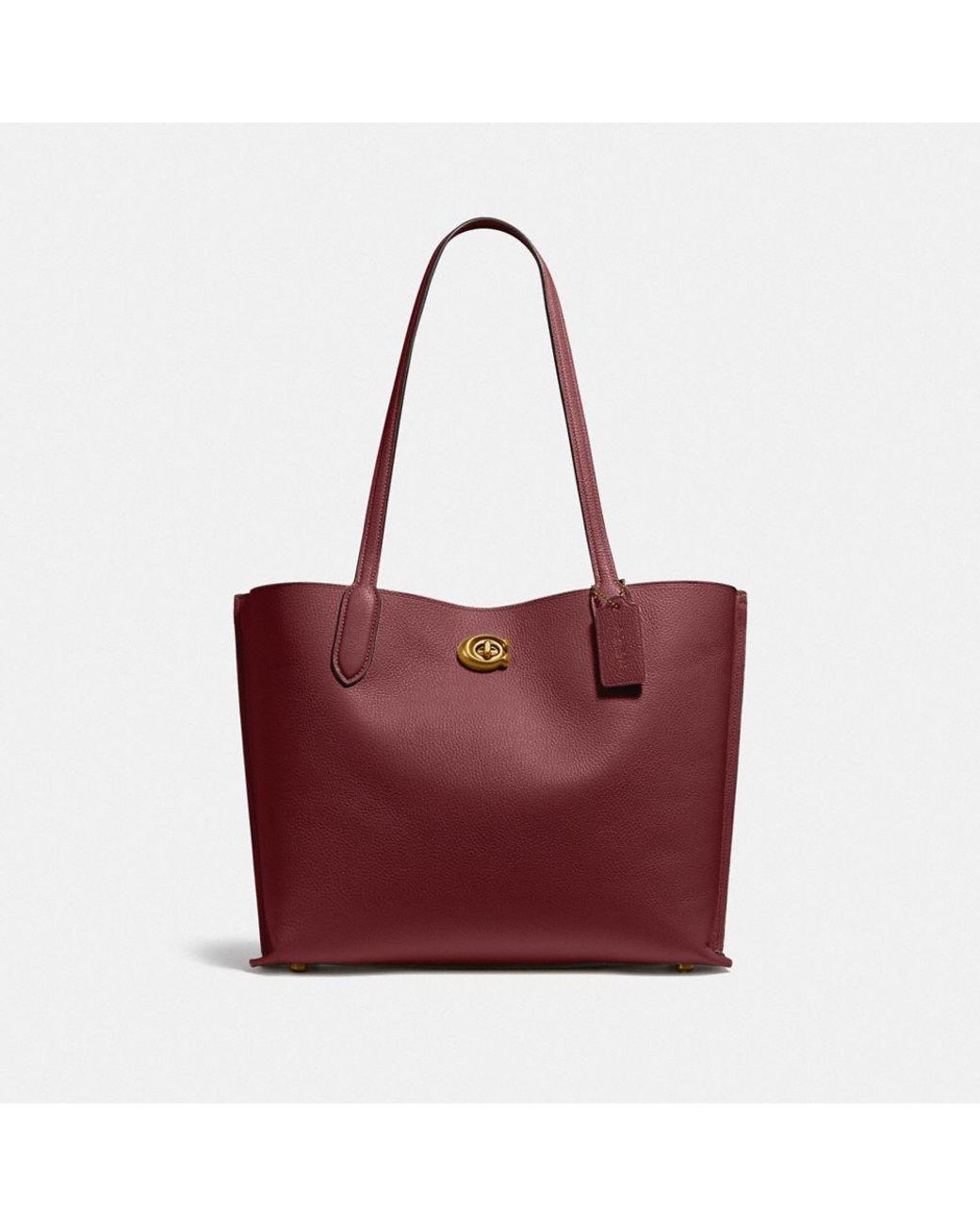 coach willow shoulder bag in colorblock leather