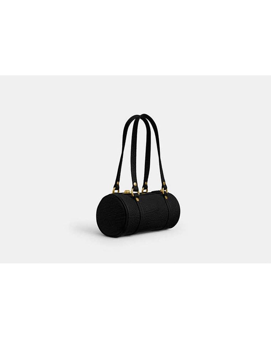COACH Black Kisslock Barrel Bag 28