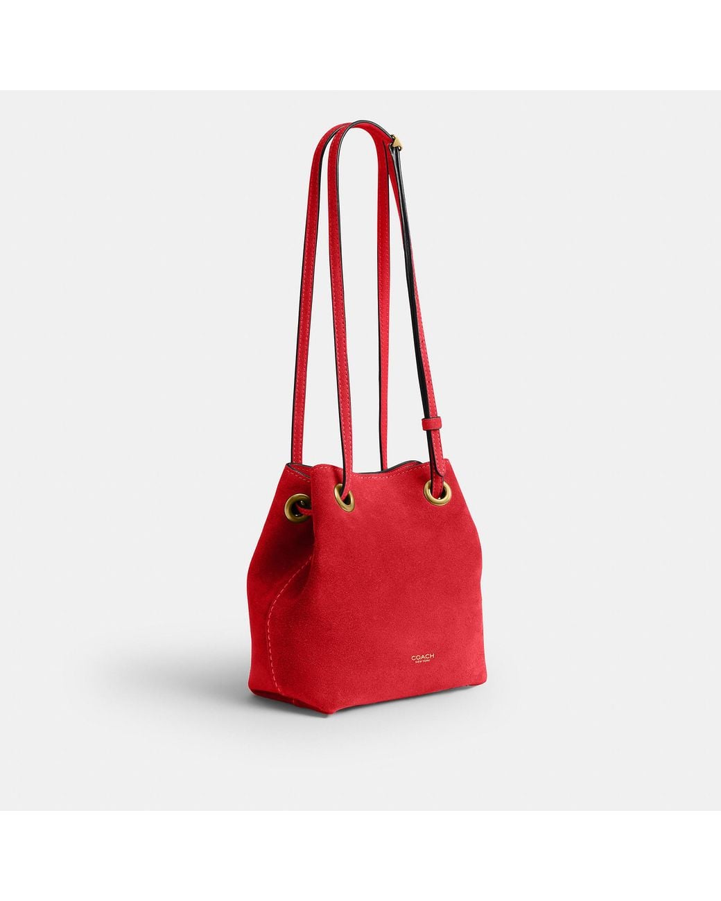 COACH Red Jade Drawstring Bag