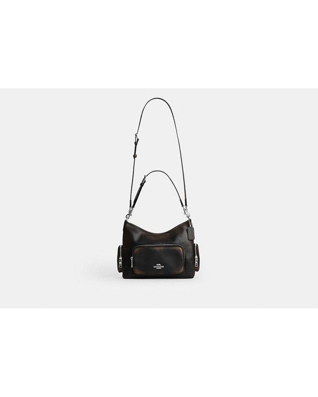 COACH Black Laurel Shoulder Bag With Pockets