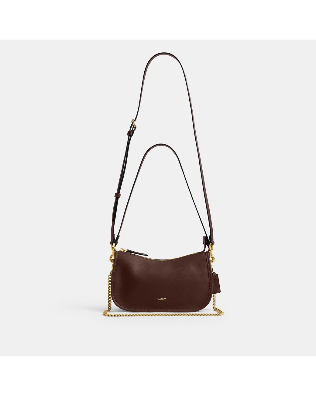 COACH Brown Natural Grain Leather Waverly Bag