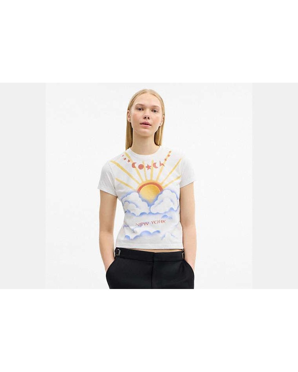 COACH Black Airbrush 90's Fit T-Shirt
