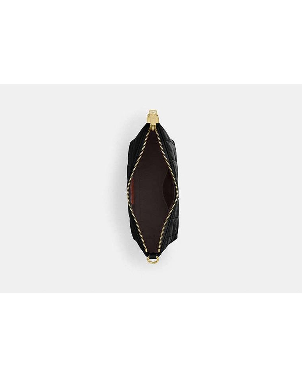 COACH Black Caitlin Shoulder Bag With Quilting