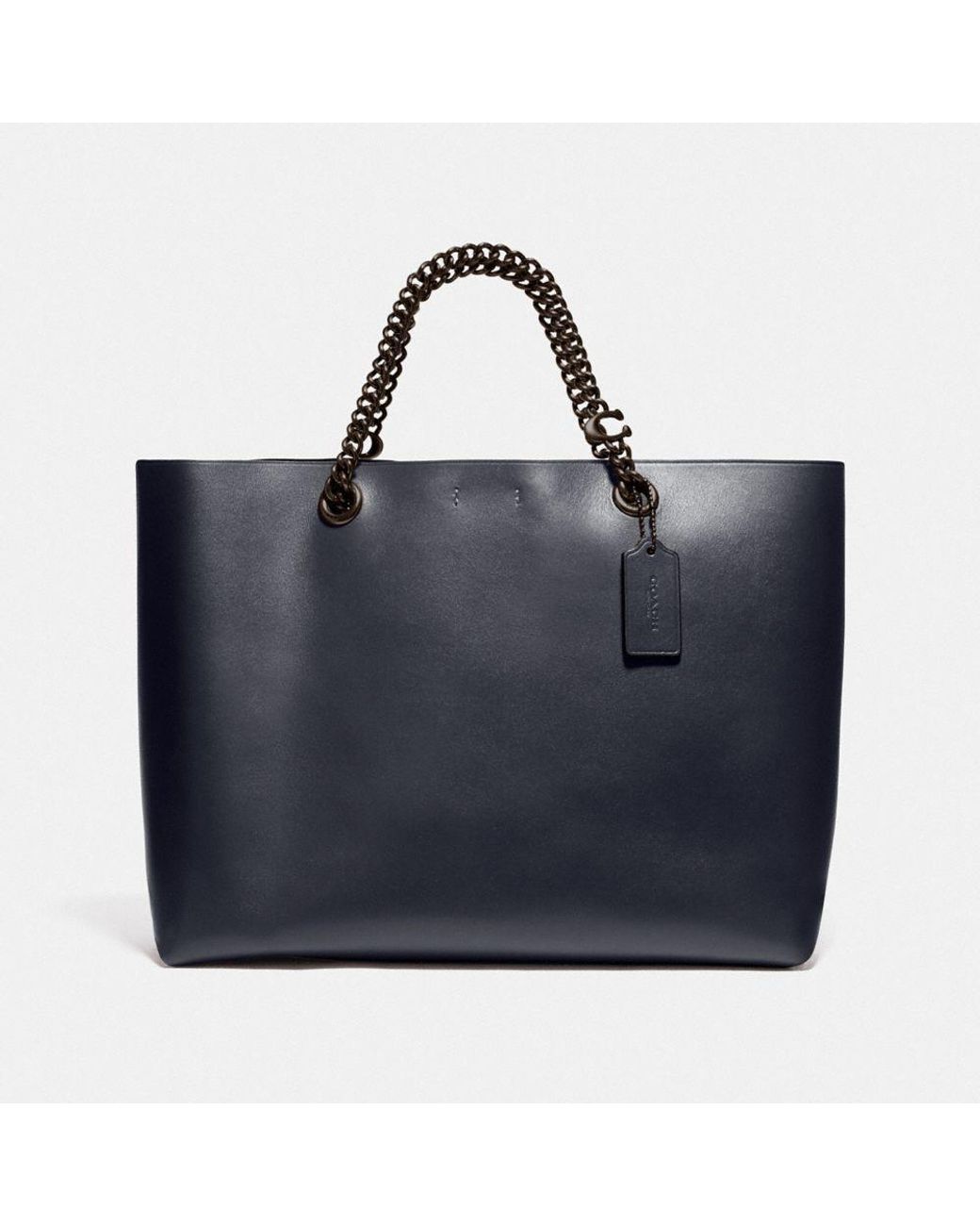COACH Signature Chain Central Tote in Blue Lyst UK
