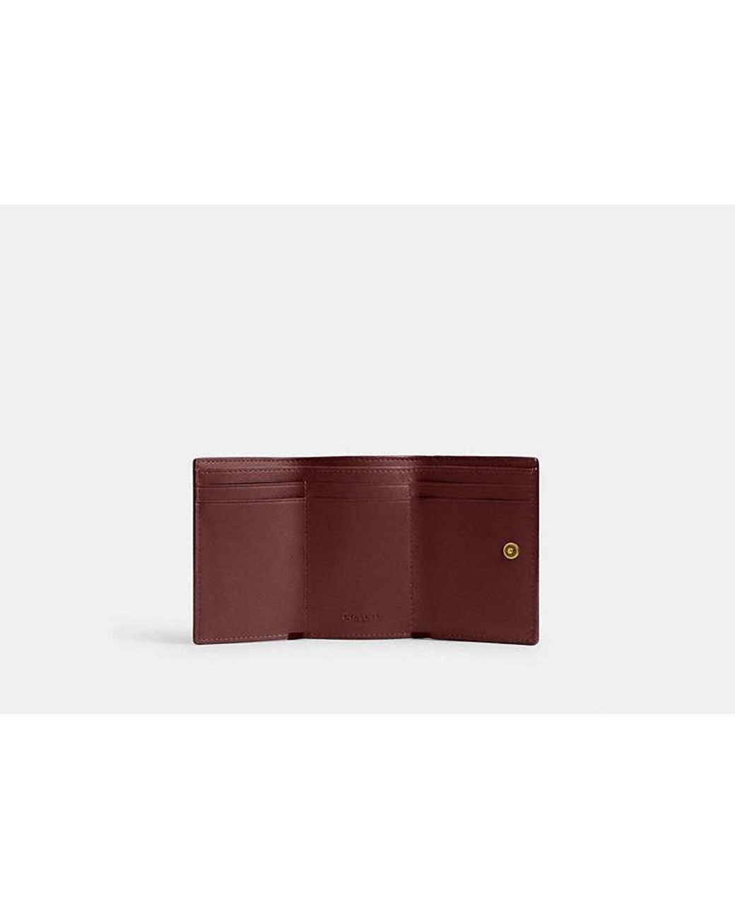 COACH White Essential Mini Trifold Wallet