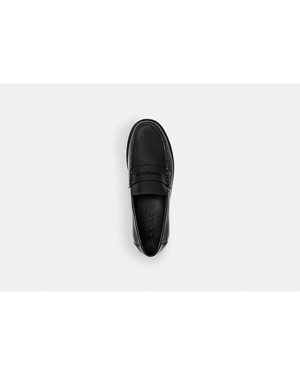 COACH Black Reagan Penny Loafer for men
