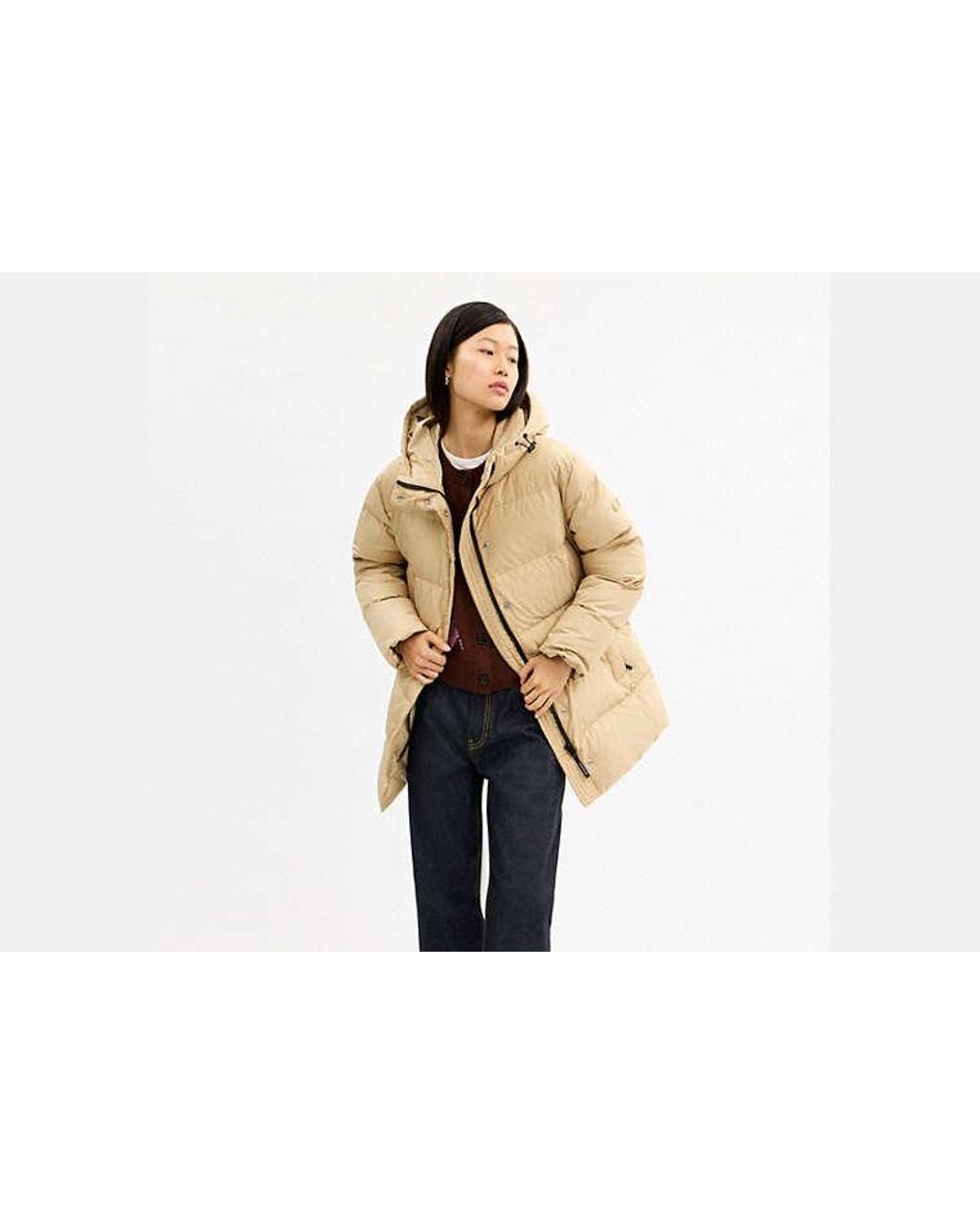 COACH Natural Mid Puffer Jacket