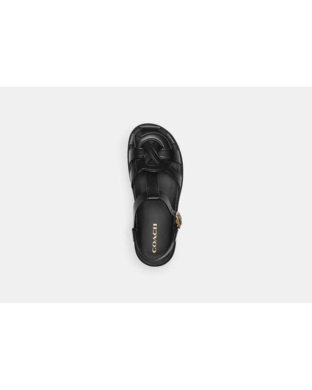 COACH Bella Fisherman Sandal in Black Lyst