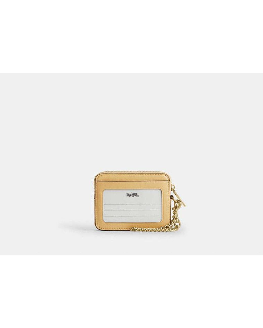 COACH Black Zip Card Case With Quilting
