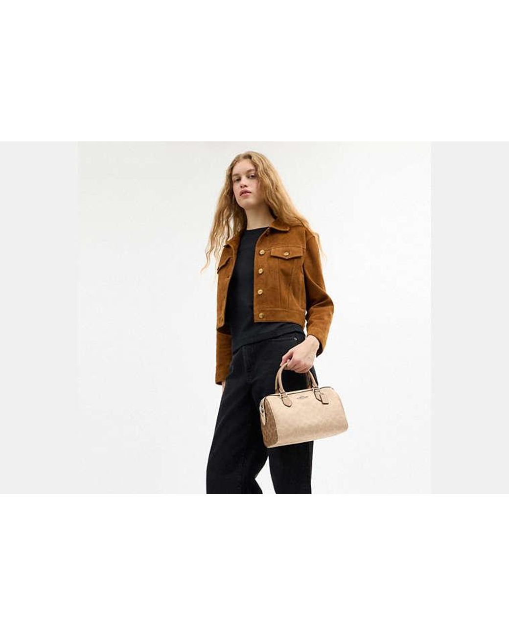 COACH Black Rowan Satchel Bag