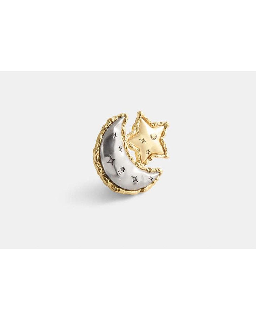 COACH Black Moon And Star Brooch