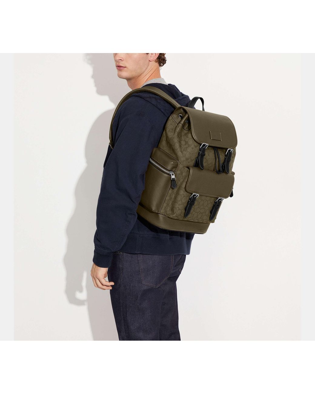 COACH Sprint Backpack in Green for Men | Lyst UK