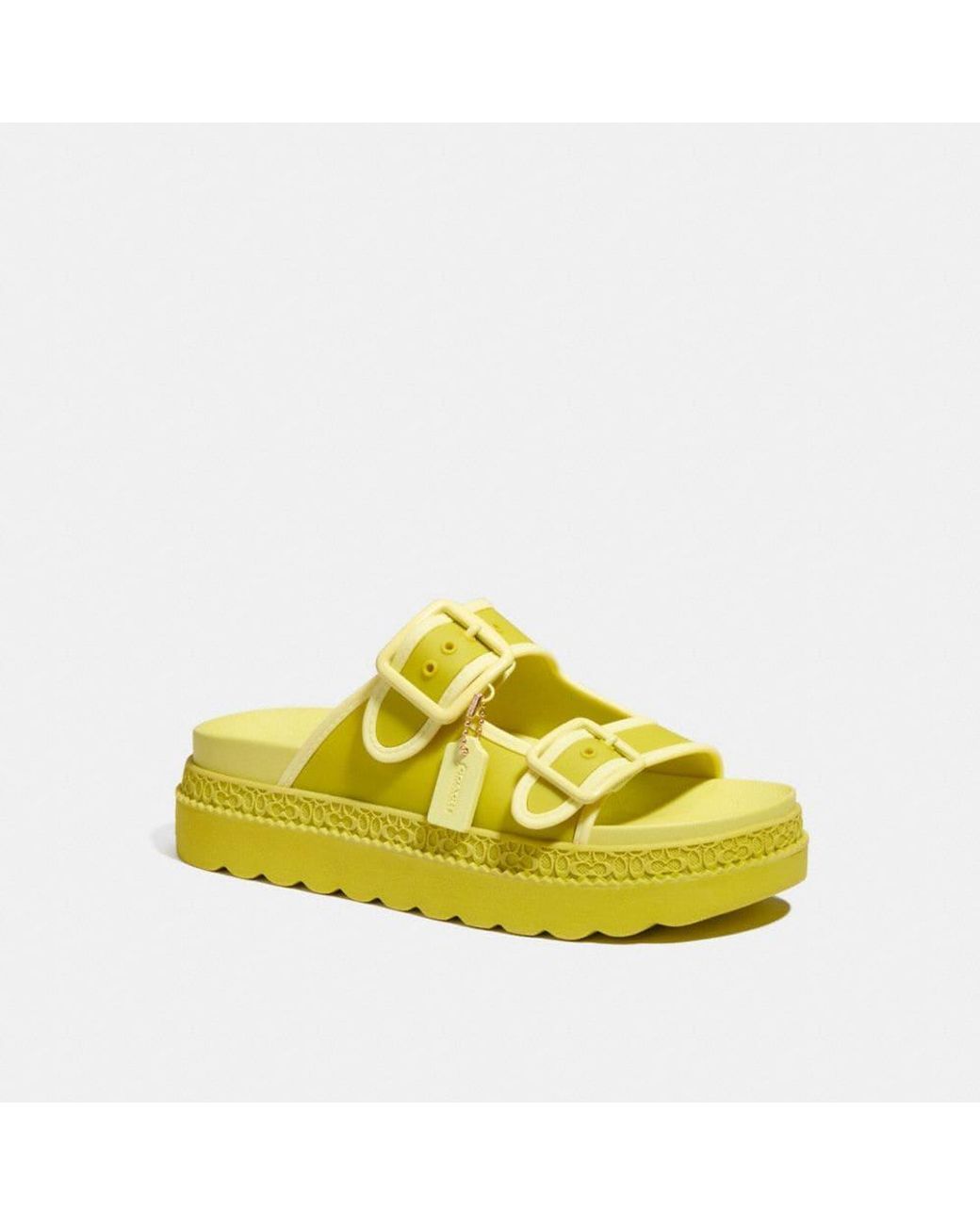 COACH Lucy Sandal in Yellow | Lyst