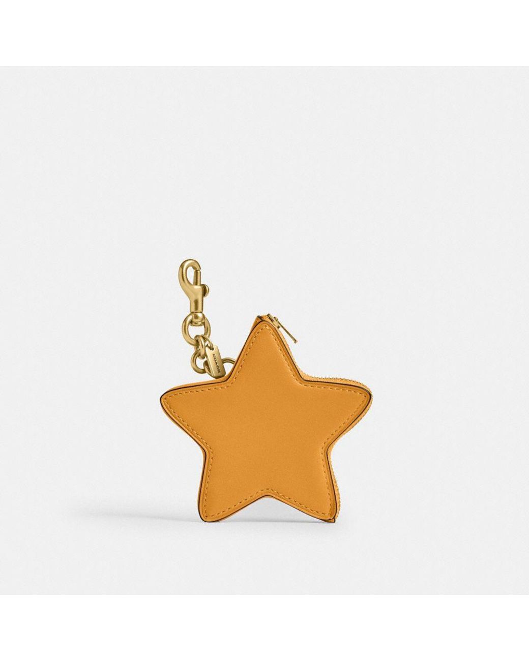 【COACH】GLOVETANNED STAR COIN PURSE 星型コインケース/yellow COACH】GLOVETANNED STAR COIN PURSE 星型コインケース/yellow