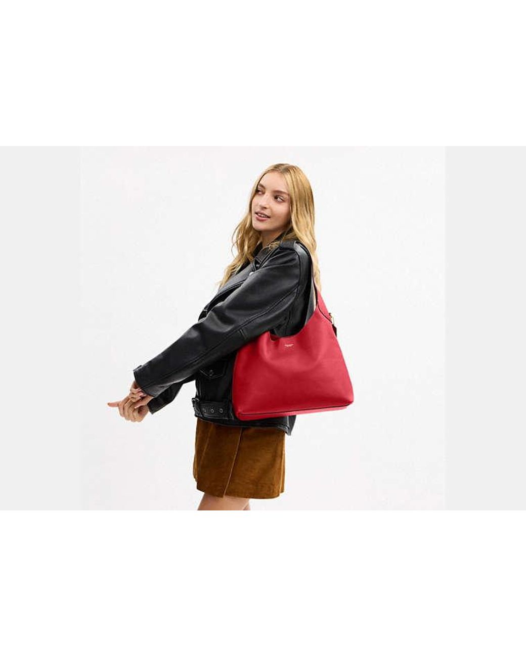 COACH Red Brooklyn Shoulder Bag 34