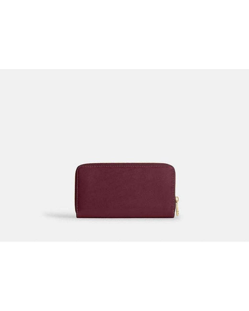 COACH Red Long Zip Around Wallet
