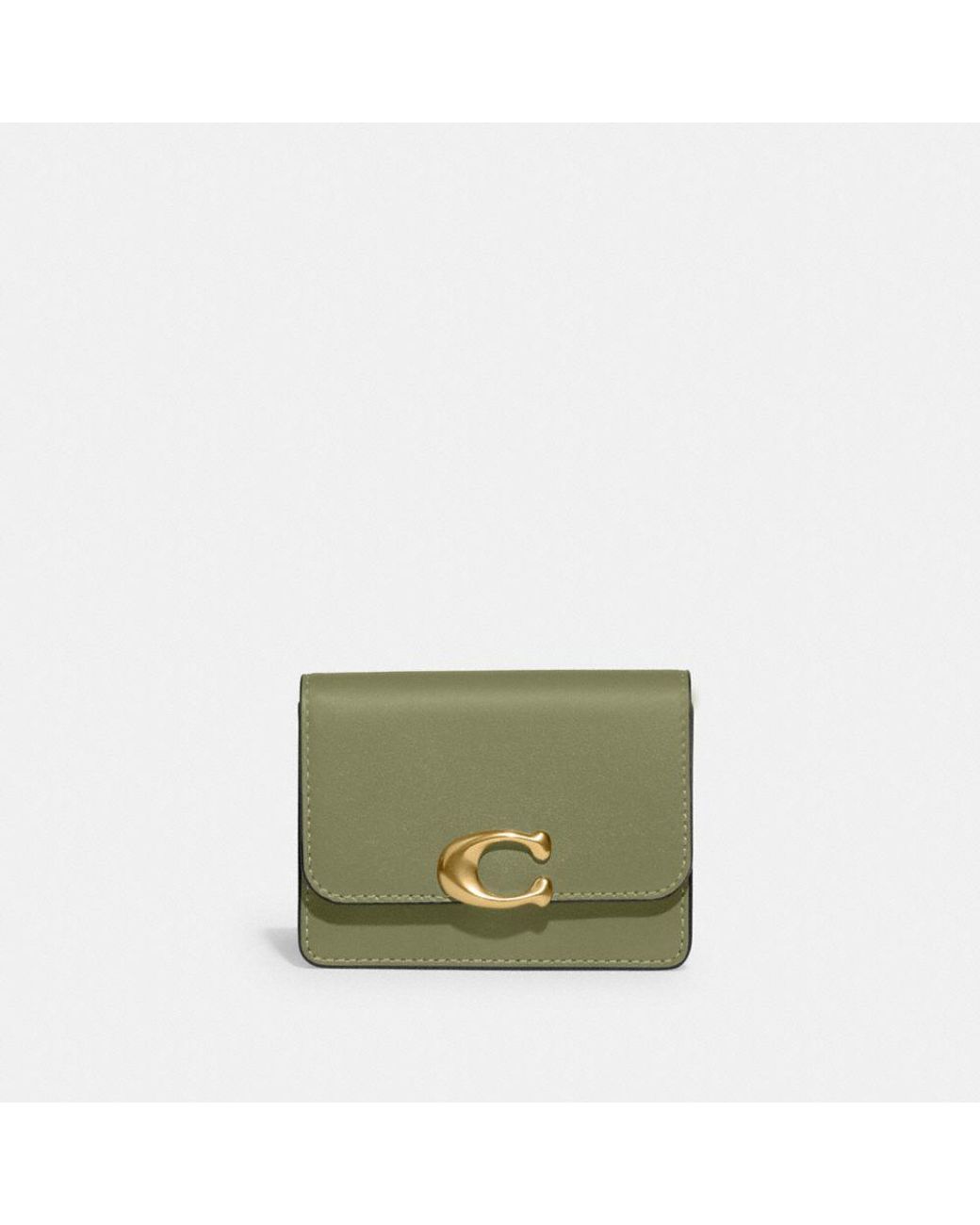COACH Bandit Card Case in Green | Lyst