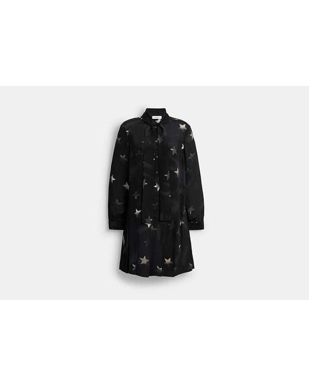 COACH Black Long Sleeve Star Dress