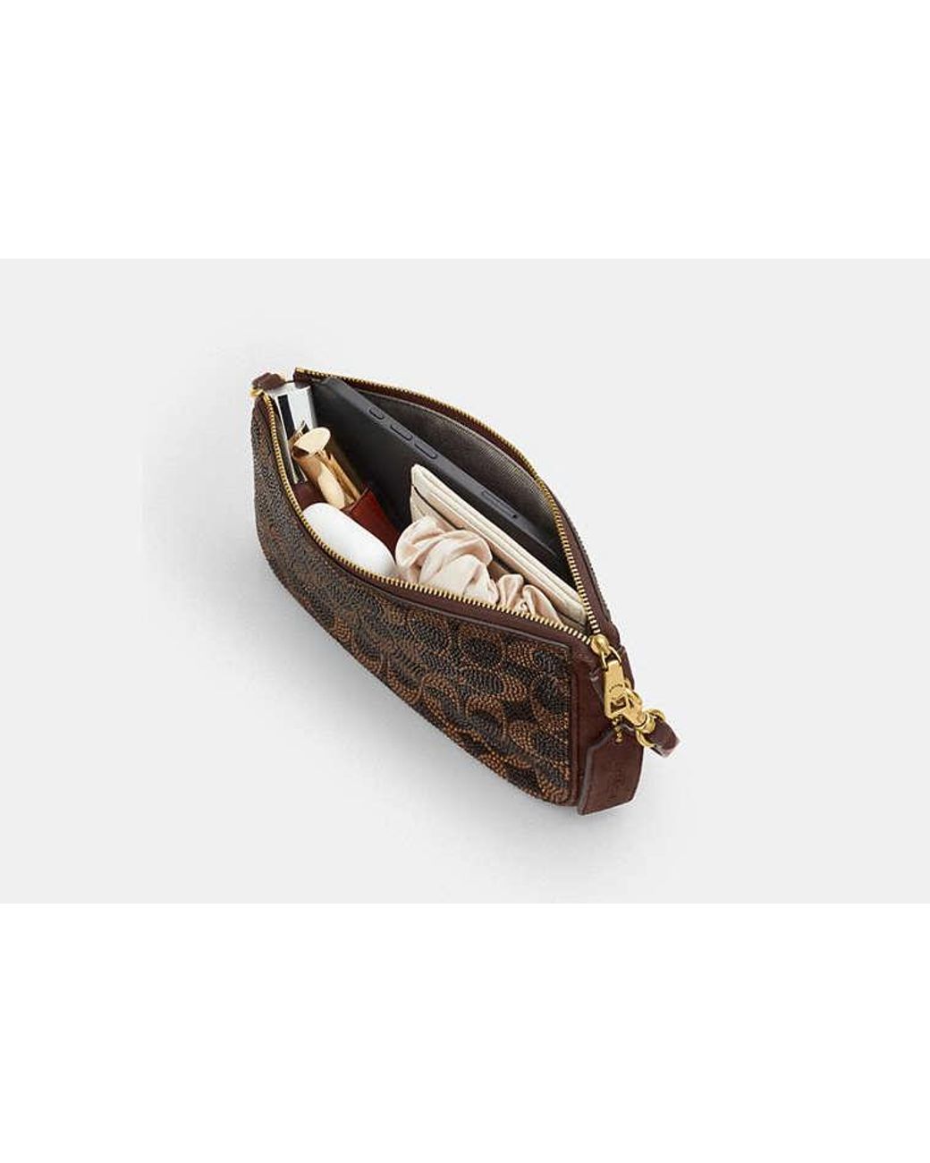 COACH Black Plaza Bag With Crystal Signature