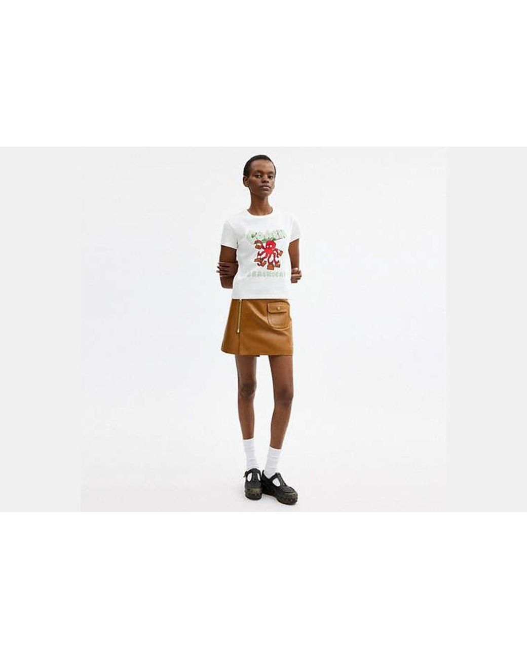 COACH Black Brain Dead Octopus 90S T-Shirt