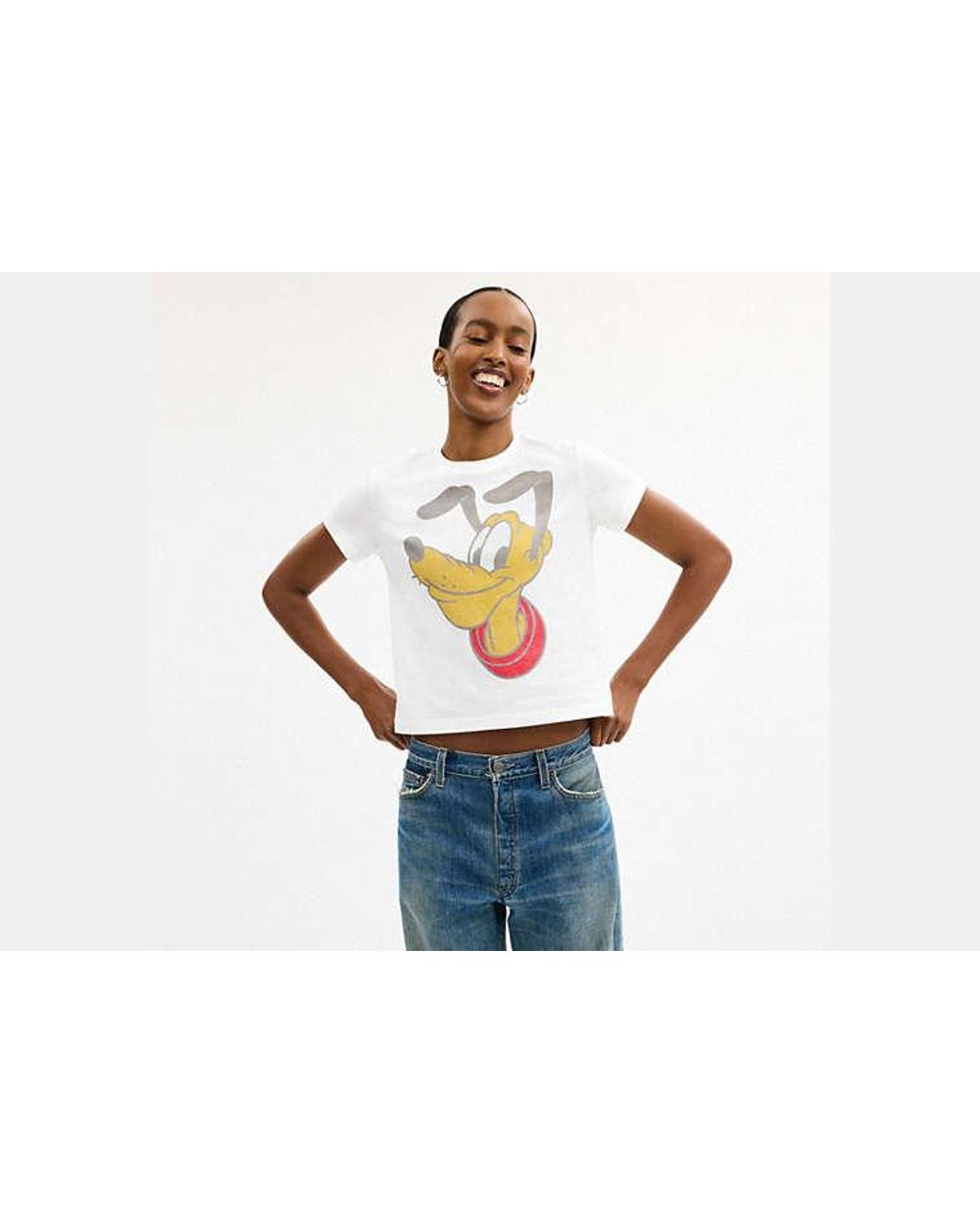 COACH Black Disney X Pluto 90's Fit T-Shirt