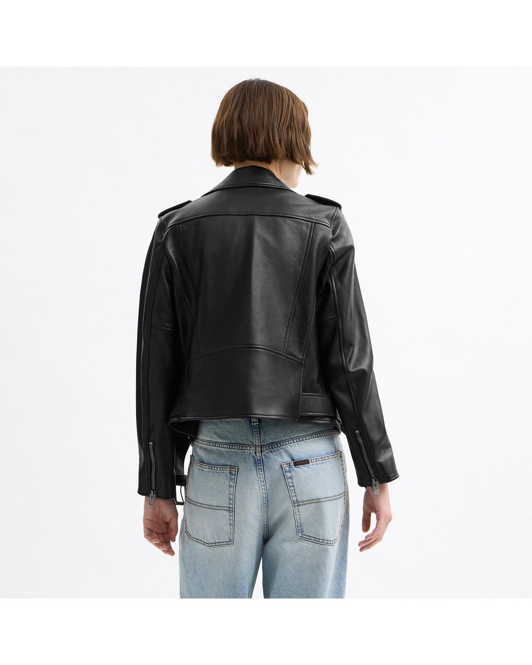 COACH Black Belted Moto Jacket