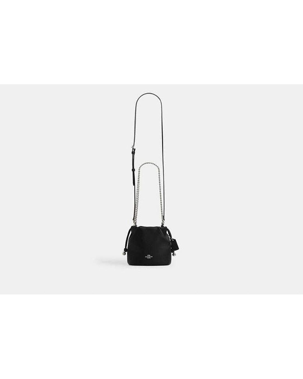COACH Black Faye Mini Drawstring Bag