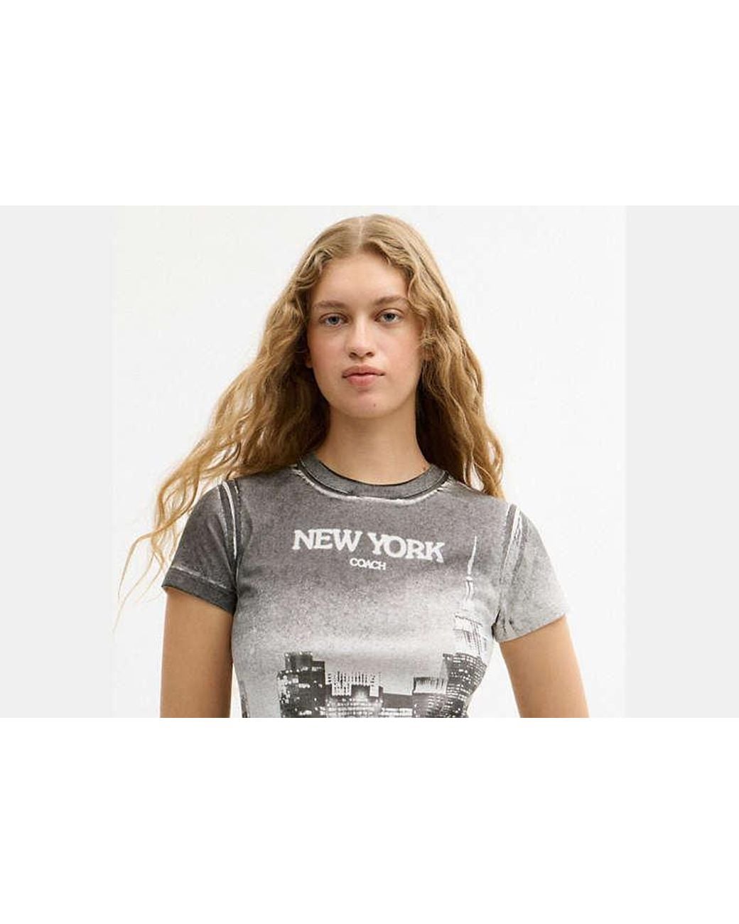 COACH Black Postcard Graphic T-Shirt Dress