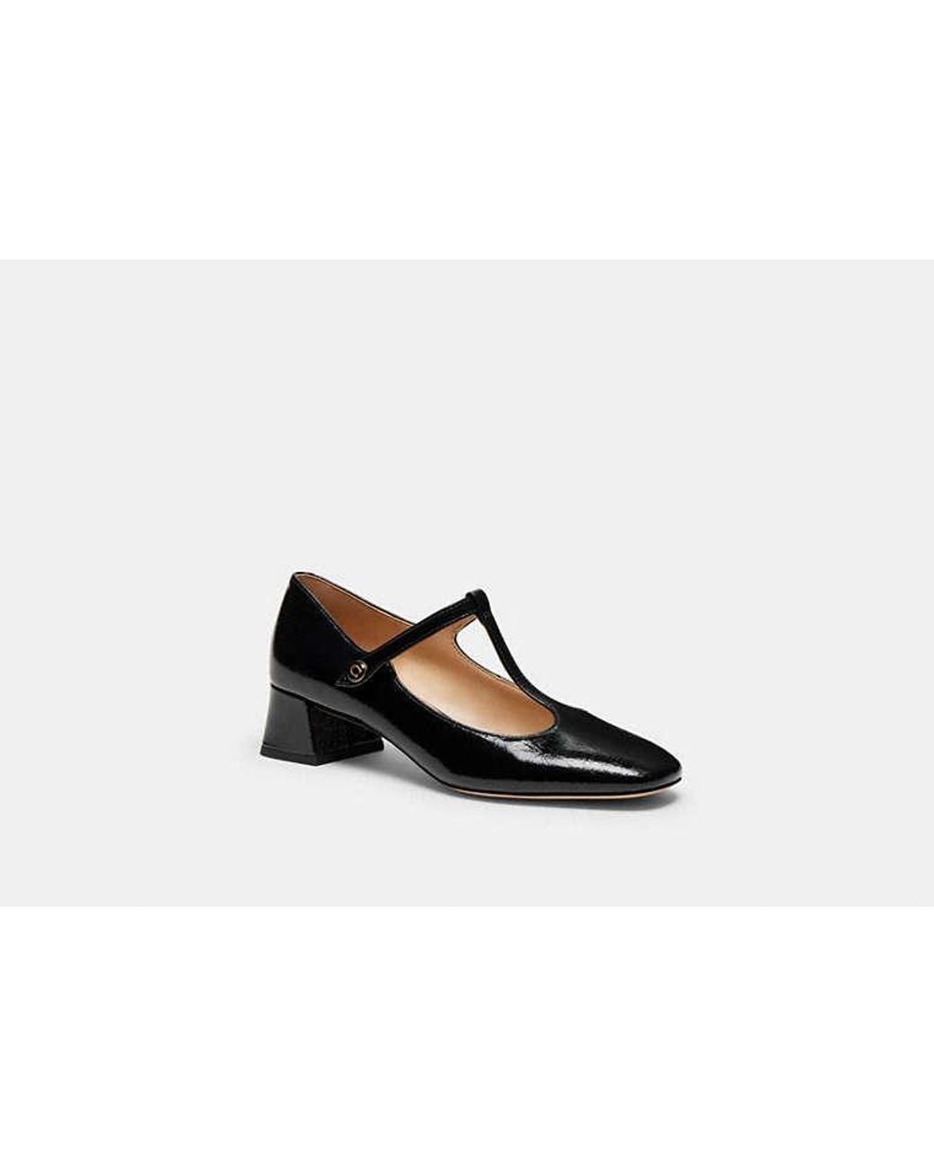 COACH Black Angelina T-Strap Mary Jane