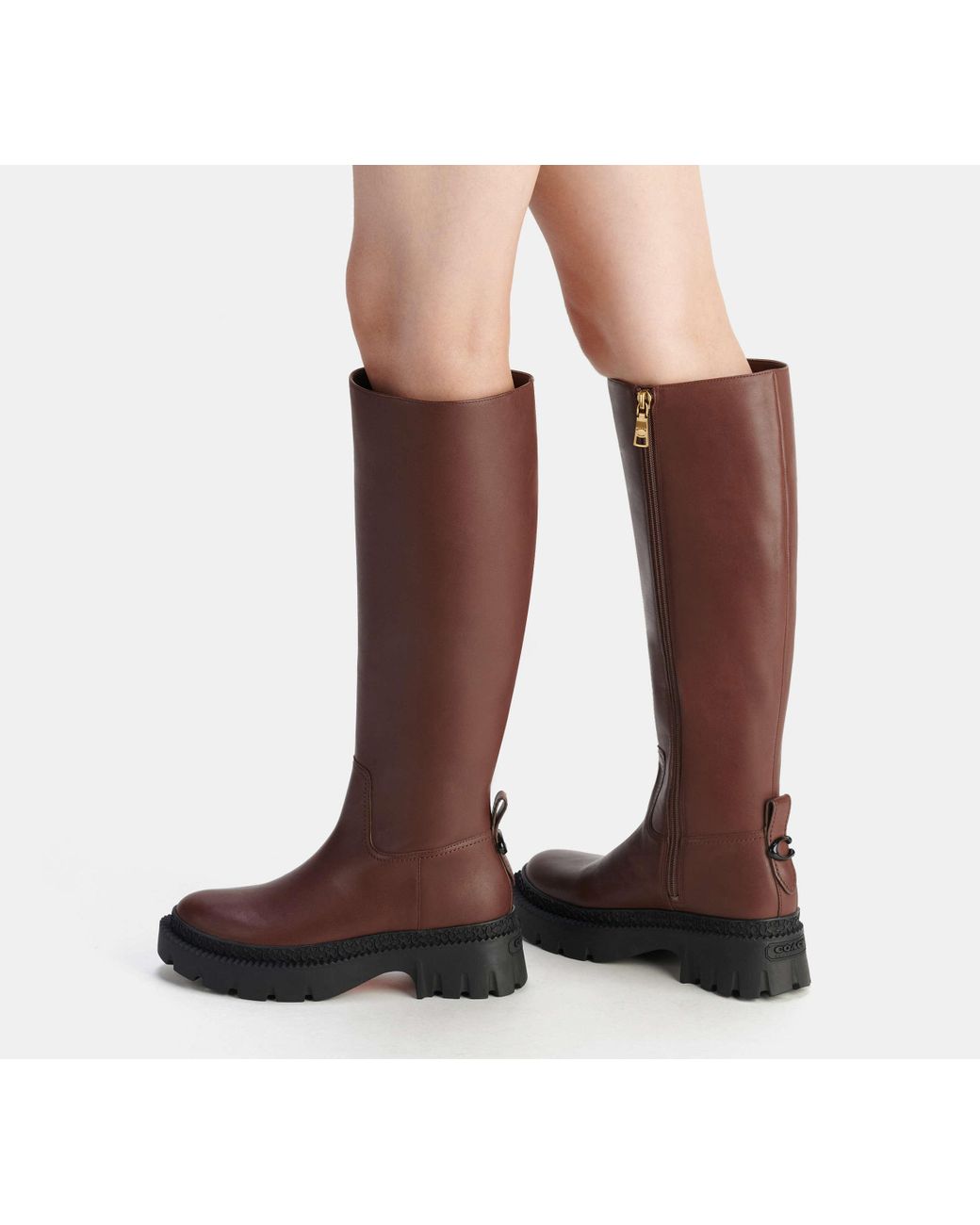 COACH Julietta Boot in Brown | Lyst UK