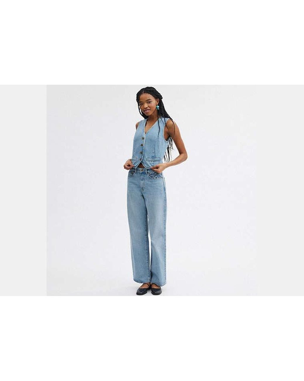 COACH Blue Loose Fit Jeans