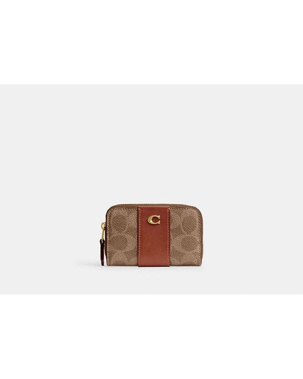 COACH Black Essential Small Zip Around Card Case