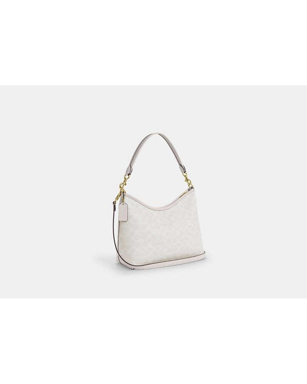 COACH Black Laurel Shoulder Bag In Signature Canvas