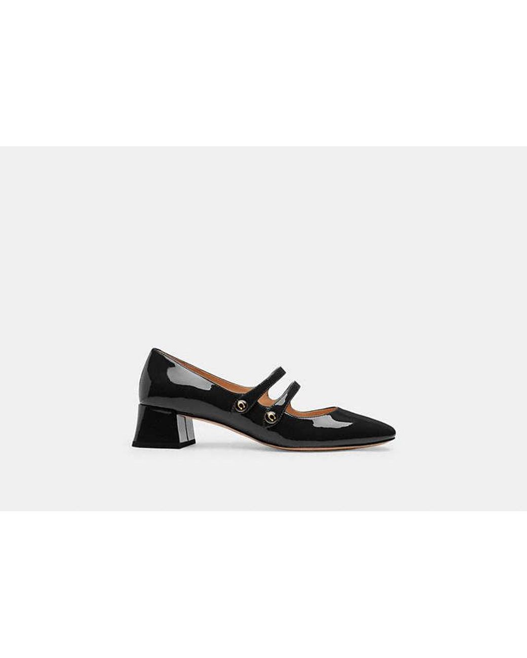 COACH Black Angelina Mary Jane Flat