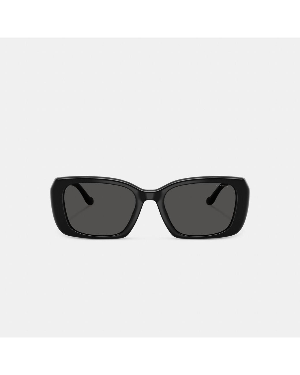 COACH Black Maxi Sculpted C Oversized Rectangle Sunglasses