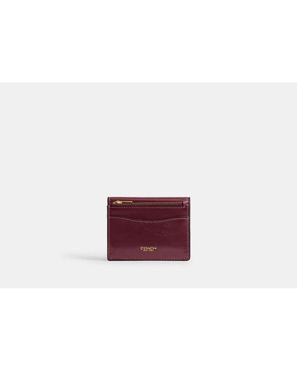COACH Red Essential Card Holder Wallet