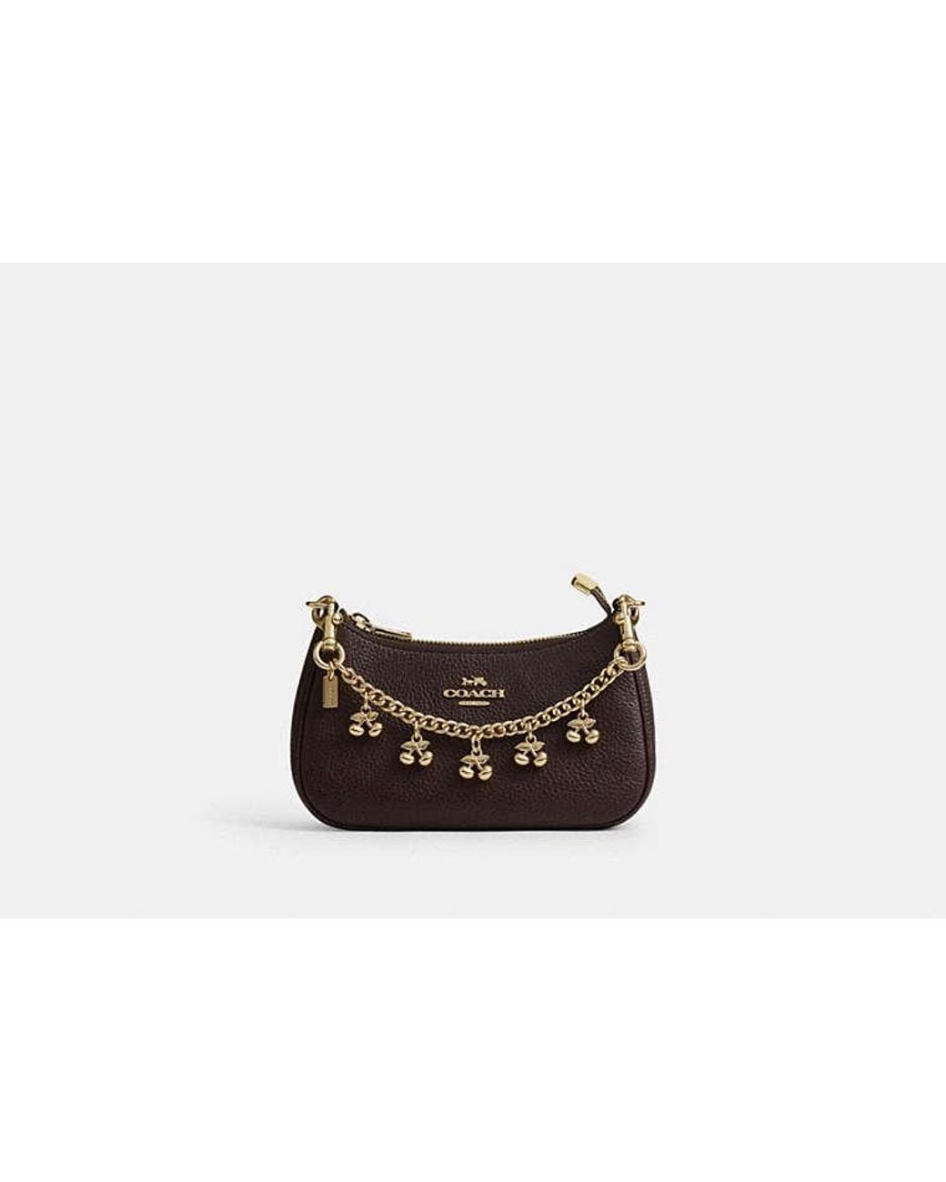 COACH Black Bag Charm Chain With Cherry Charms