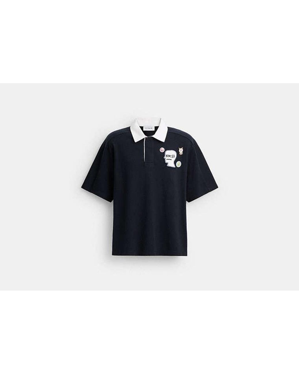 COACH Black Brain Dead Rugby Polo for men