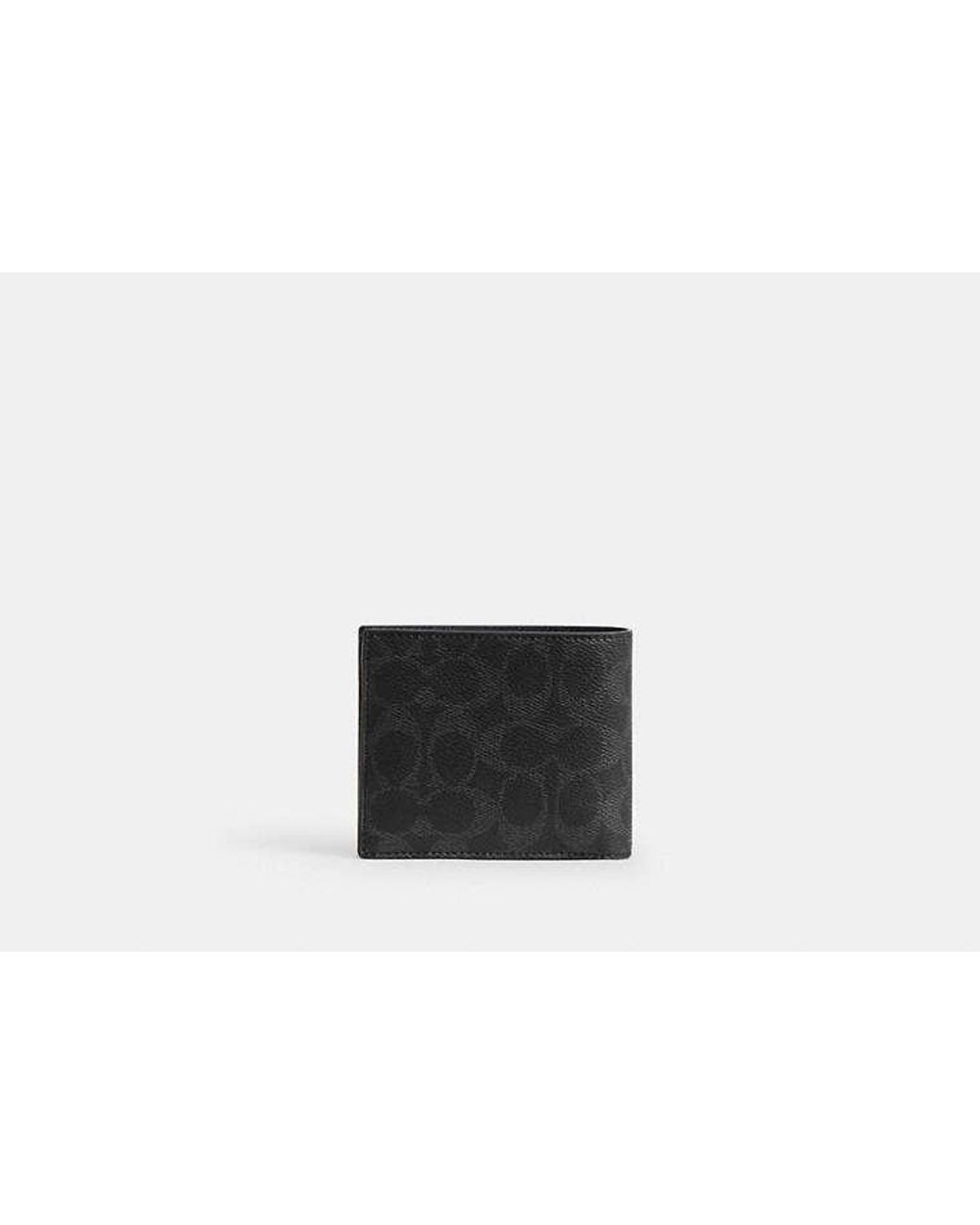 COACH Black 3-In-1 Wallet With Stickers for men