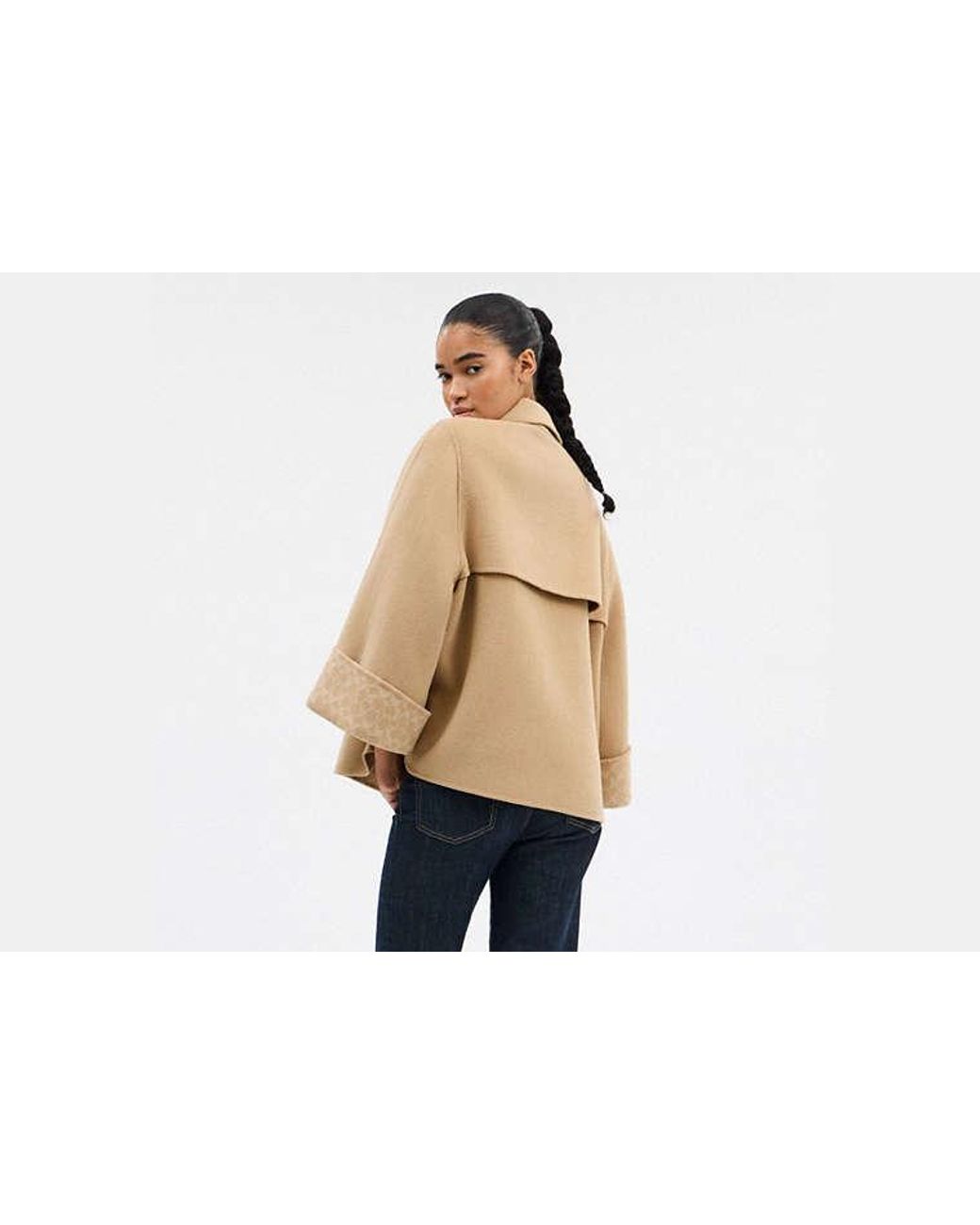 COACH Black Wool Swing Coat