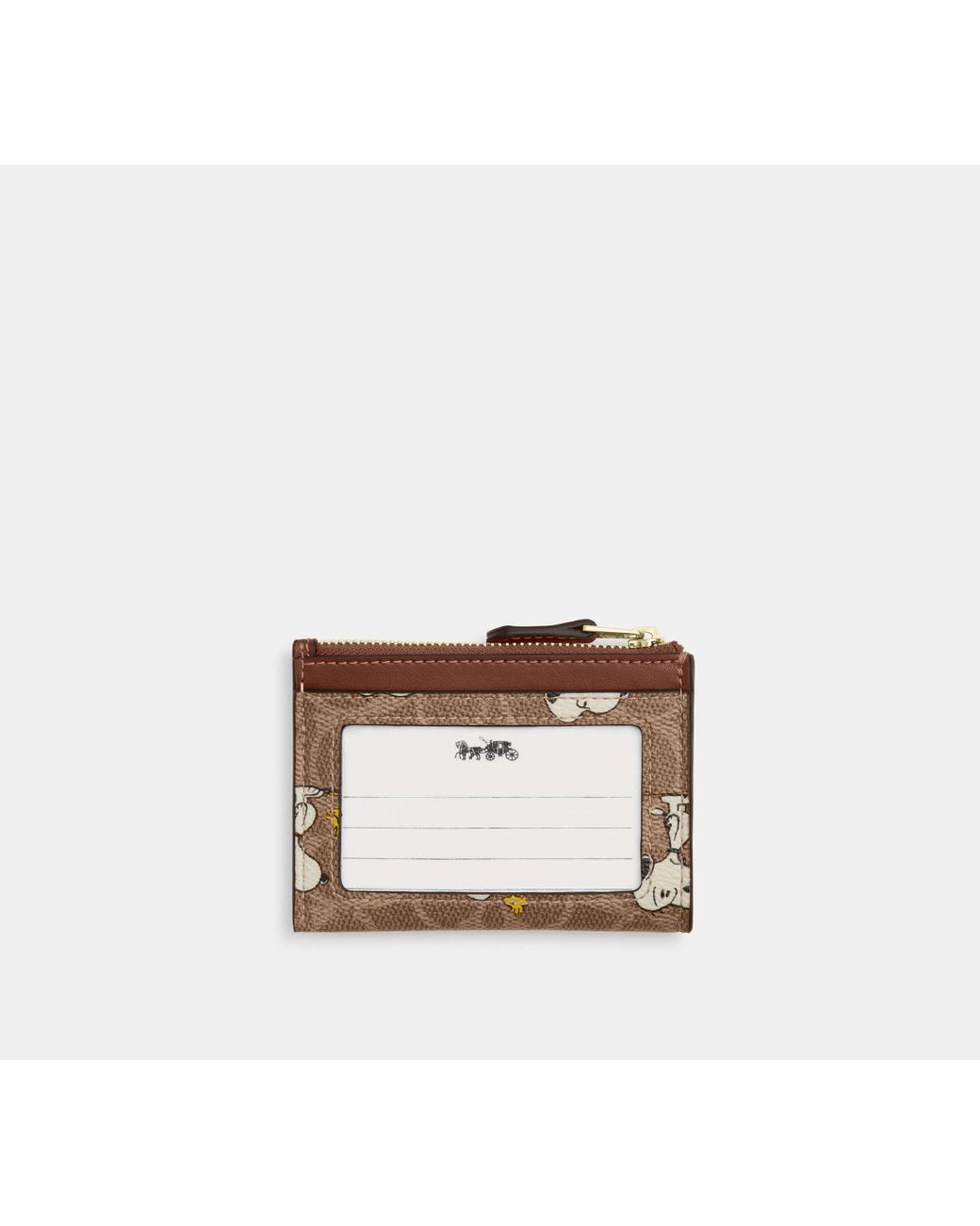COACH Coach X Peanuts Mini Id Case With Snoopy Print in