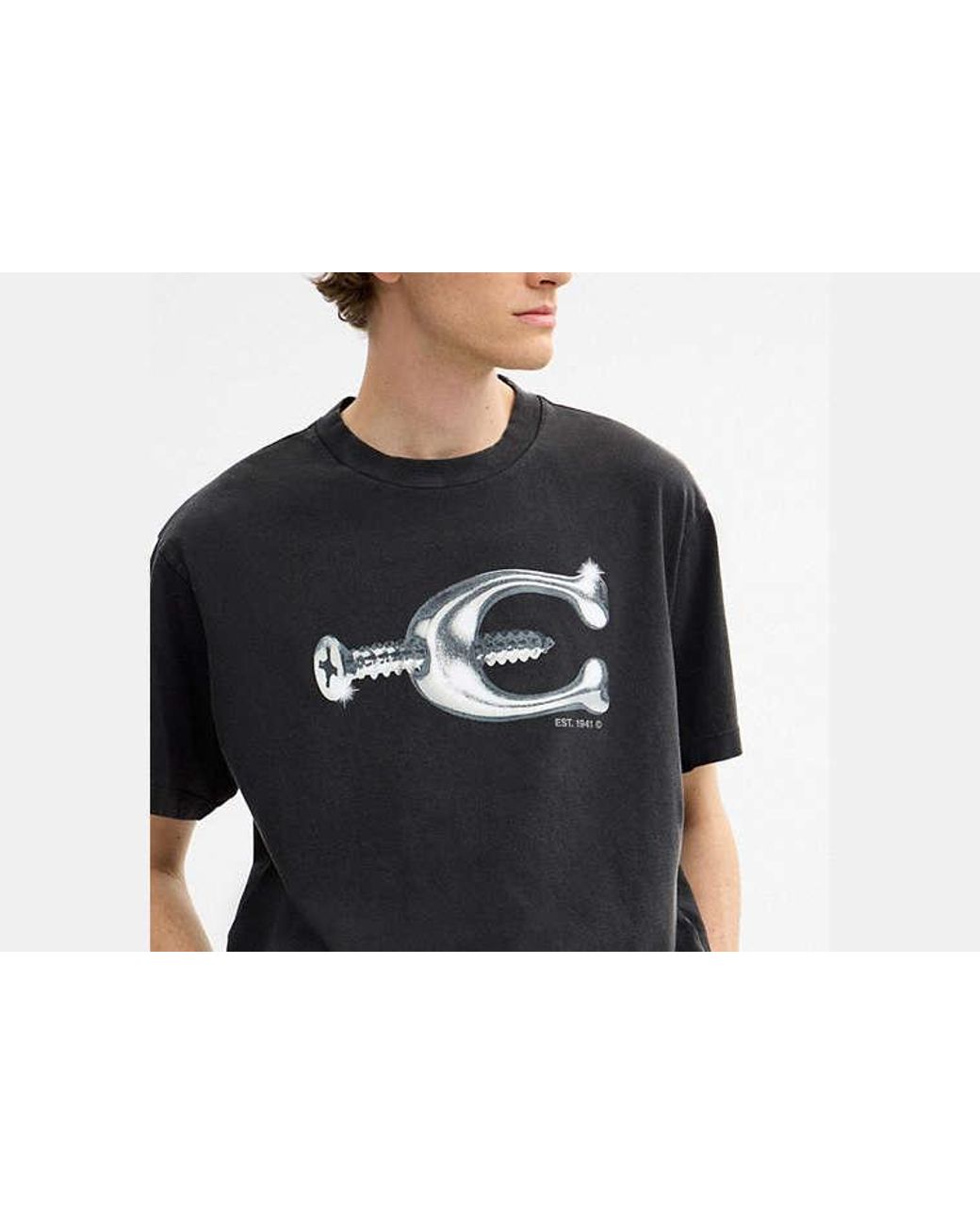 COACH Black Hardware Relaxed T-Shirt