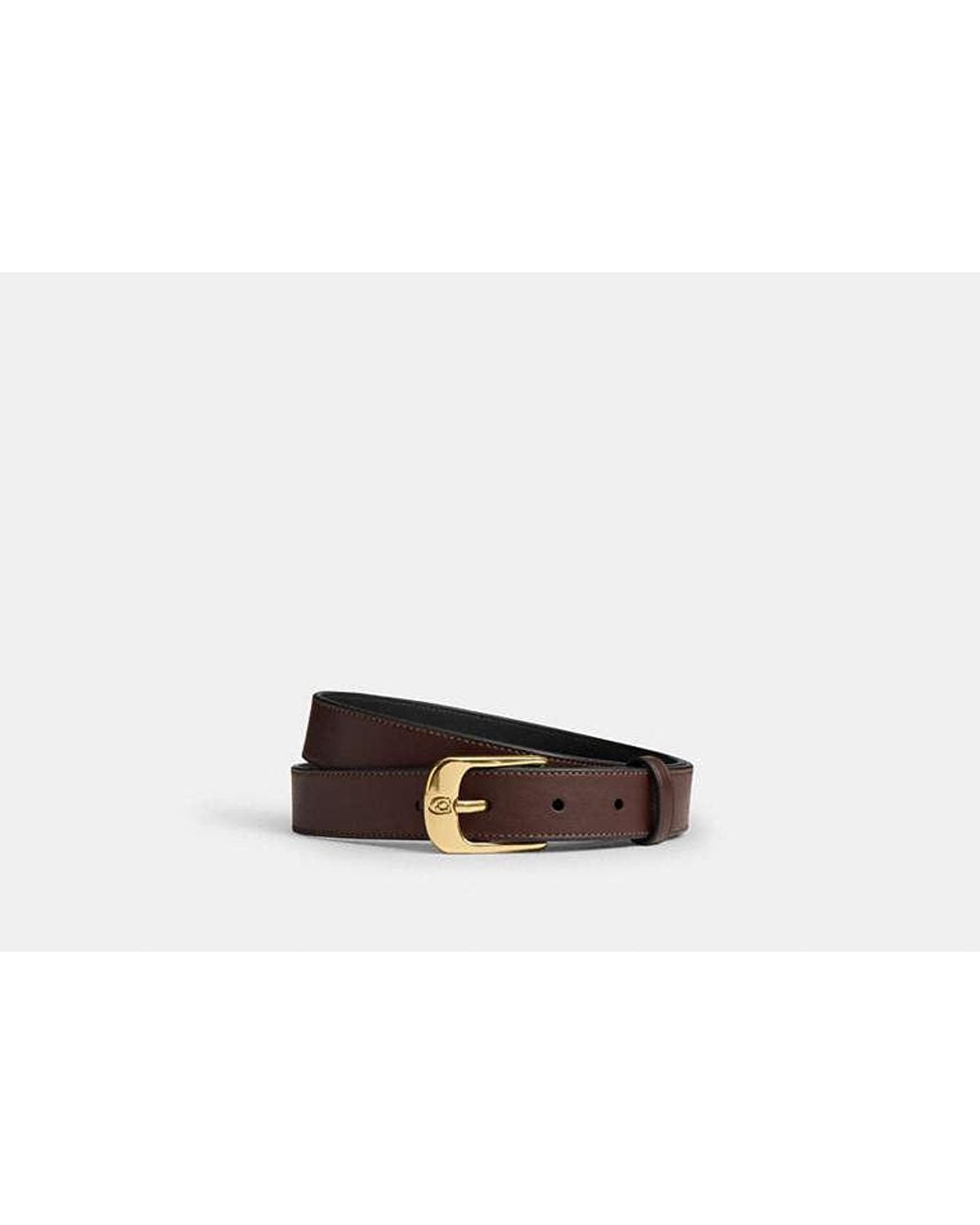 COACH Black C Harness Buckle Belt, 25Mm