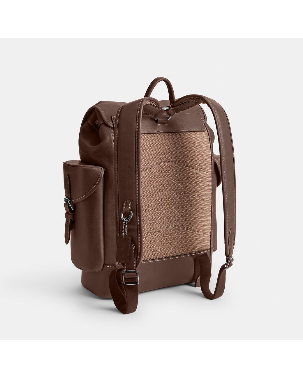 COACH Brown Hitch Backpack (Maple) Backpack Bags for men