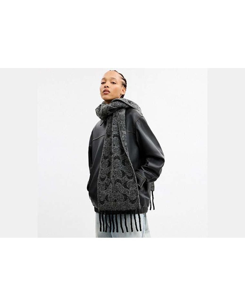 COACH Black Signature Muffler