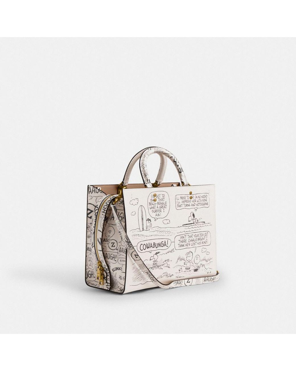 【COACH X PEANUTS】ローグ バッグ・ニュースペーパー プリント 公式】COACH – コーチ | 【COACH X PEANUTS】ローグ バッグ