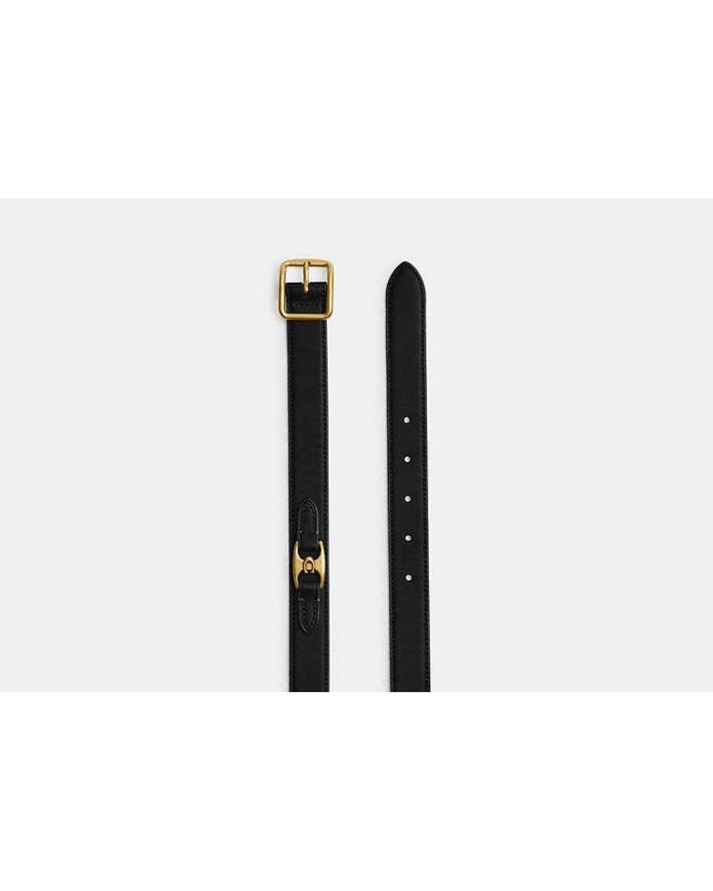 COACH Black Classic Buckle Belt With Hip Detail%2c 25mm
