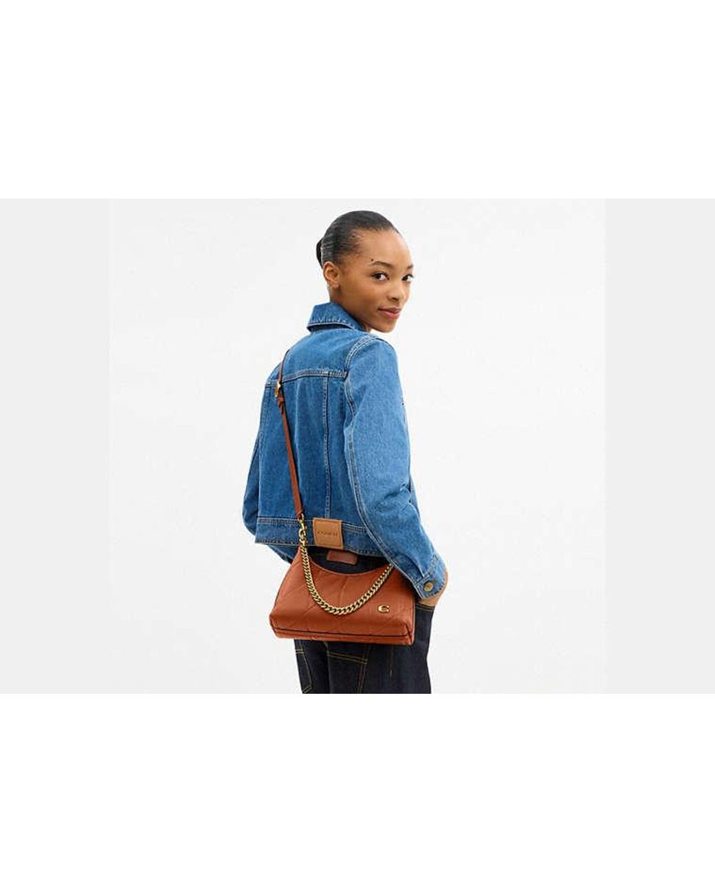 COACH Black Juliet Shoulder Bag 25 With Quilting