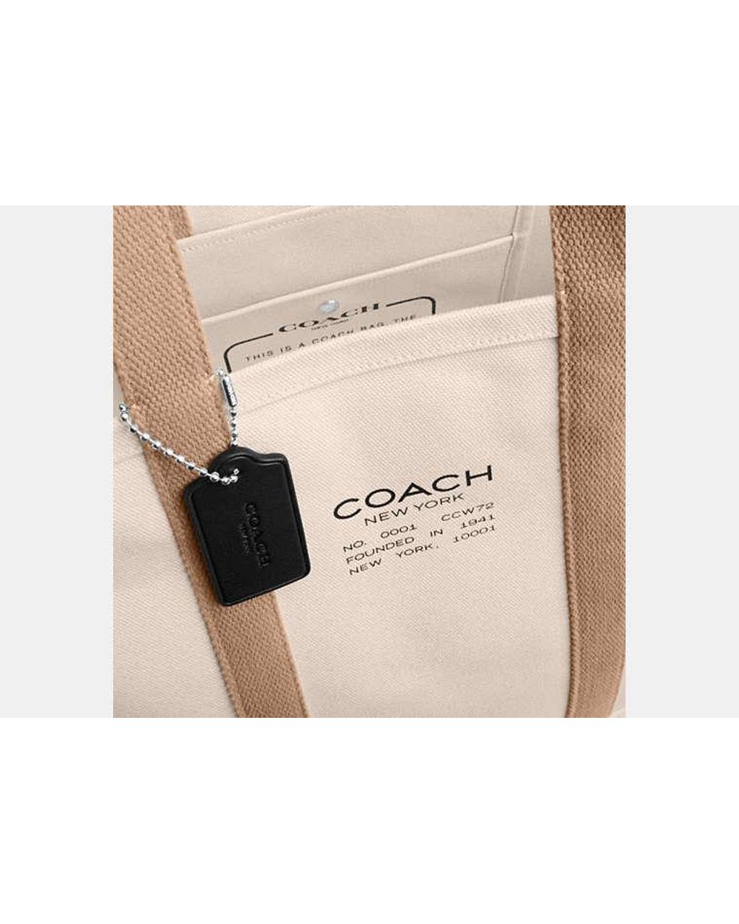 COACH Black Utility Tote Bag for men