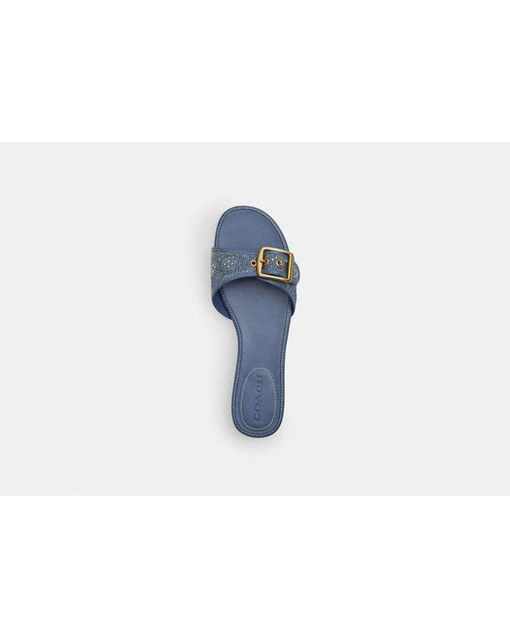 COACH Black Margot Flat Sandal